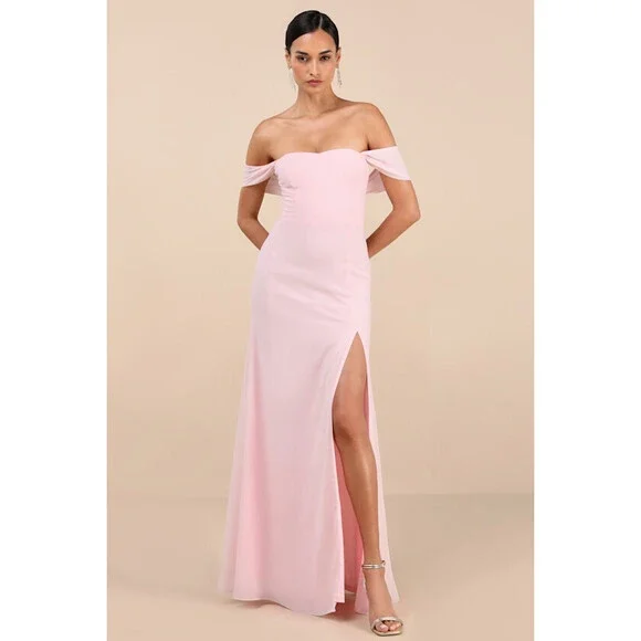 Lulus | Dresses | Lulus Magical Magnetism Light Pink Offtheshoulder Maxi Dress Size M | Poshmark Lulus | Dresses | Lulus Magical Magnetism Light Pink Offtheshoulder Maxi Dress Size M | Poshmark